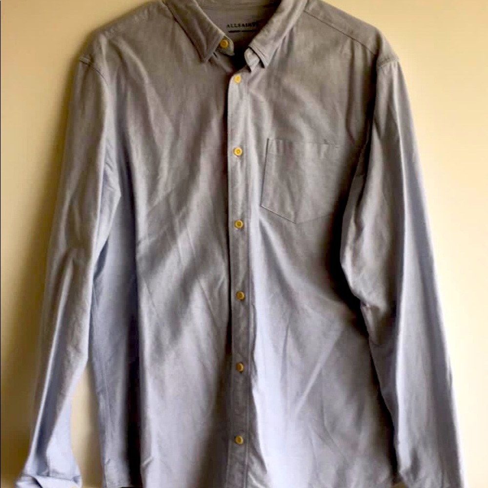 All Saints - Oxford Light Blue Shirt